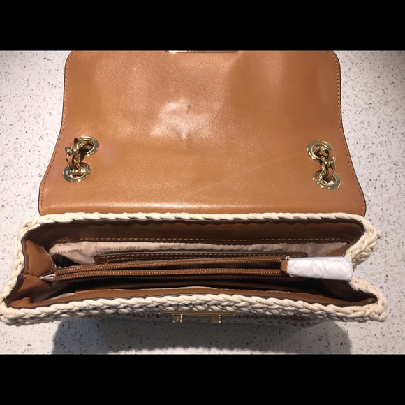 Michael Kors Sloan Floral Brown Leather Bag - Picture 3 of 7